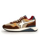 Sneakers en Cuir Yak beiges