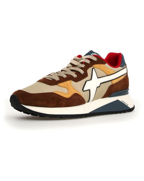 Sneakers en Cuir Yak beiges