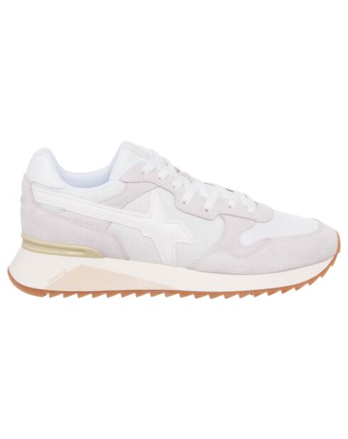Sneakers en Cuir Yak blanches