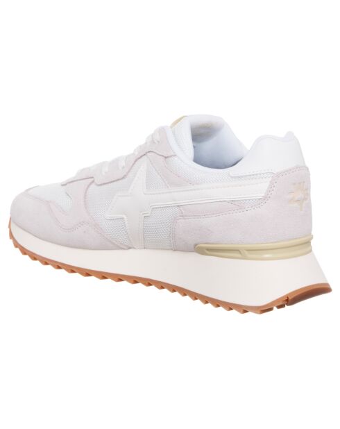 Sneakers en Cuir Yak blanches
