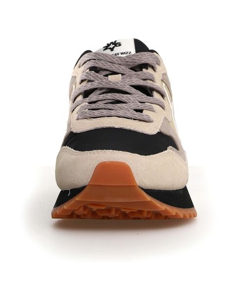 Sneakers en Cuir Yak beiges