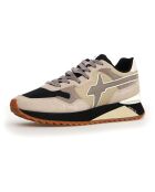 Sneakers en Cuir Yak beiges