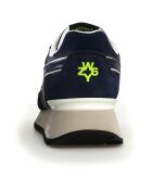 Sneakers en Cuir Yak bleu marine