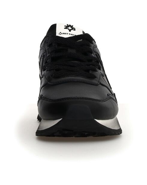 Sneakers en Cuir Yak noires
