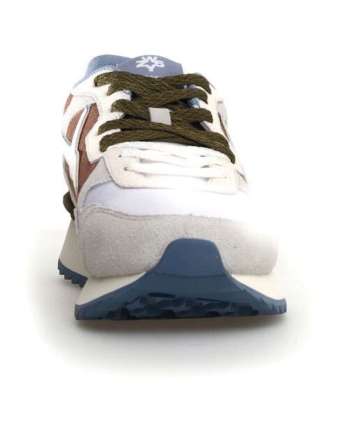 Sneakers en Cuir Yak blanches