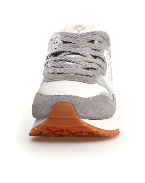 Sneakers en Cuir Yak grises