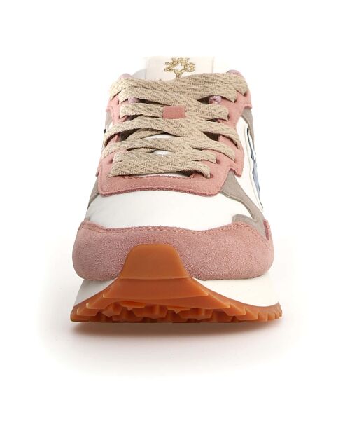 Sneakers en Cuir Yak taupe