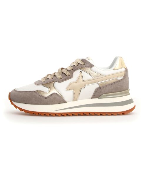 Sneakers en Cuir Yak taupe