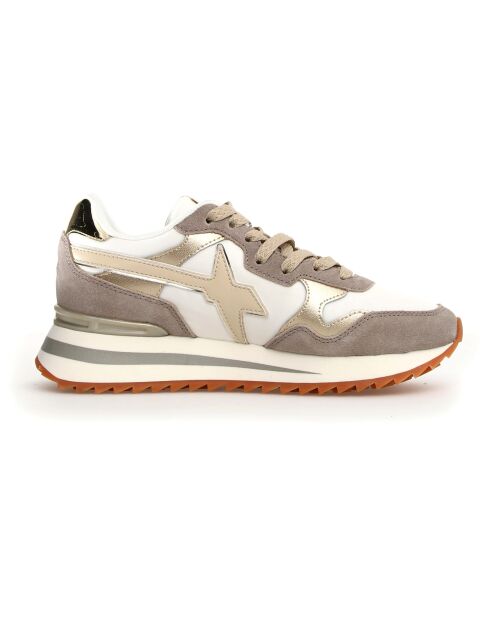 Sneakers en Cuir Yak taupe