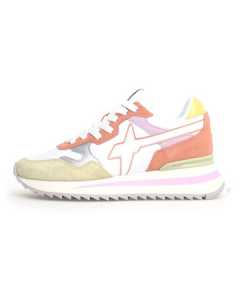 Sneakers en Cuir Yak blanches