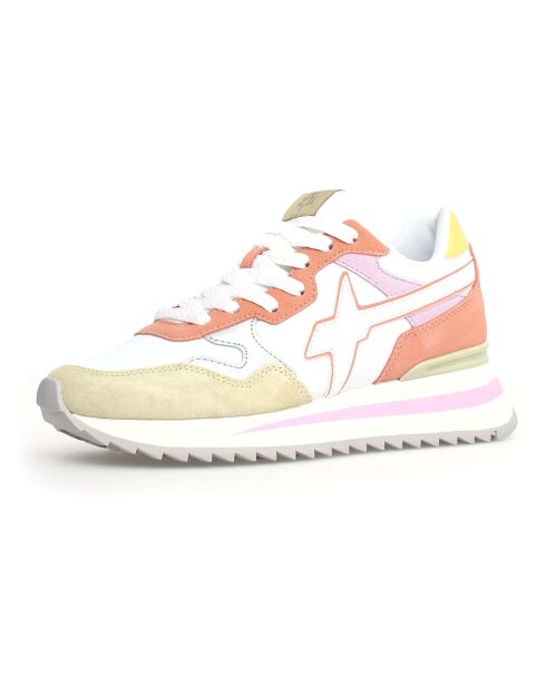 Sneakers en Cuir Yak blanches