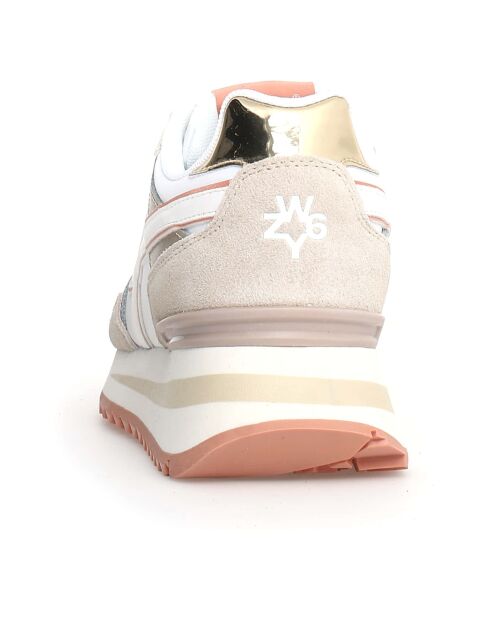 Sneakers en Cuir Yak beiges