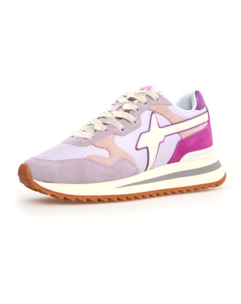 Sneakers en Cuir Yak roses