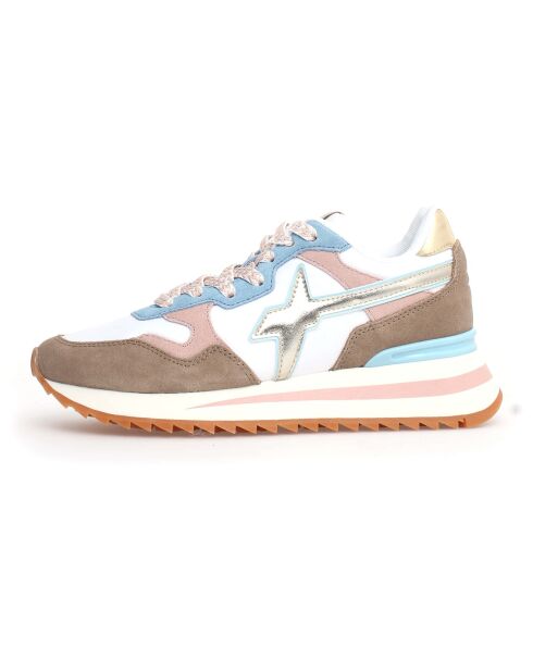 Sneakers en Cuir Yak taupe