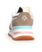 Sneakers en Cuir Yak taupe