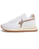 Sneakers en Cuir Yak blanches