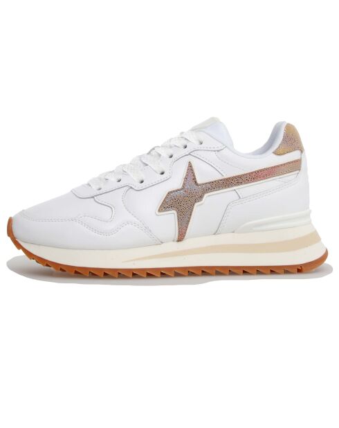 Sneakers en Cuir Yak blanches