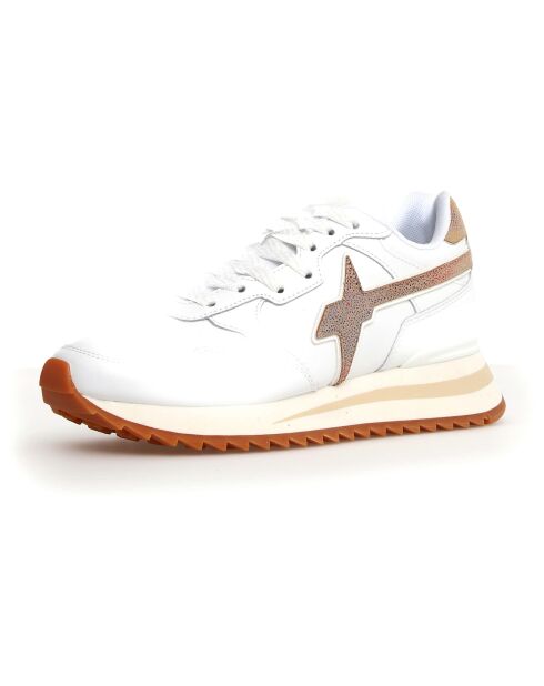 Sneakers en Cuir Yak blanches