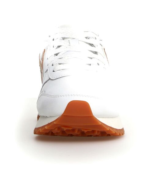 Sneakers en Cuir Yak blanches