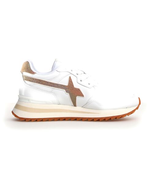 Sneakers en Cuir Yak blanches