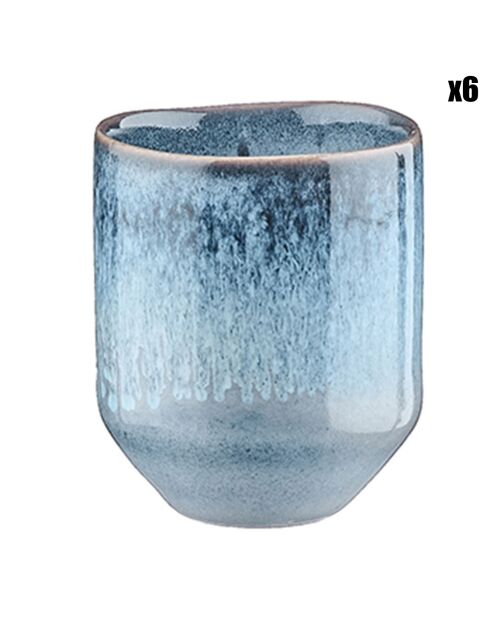 6 Tasses Genesis  bleues - 8 cl