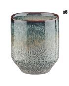 6 Tasses Genesis  bleu/gris/kaki - 8 cl