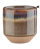 6 Tasses Genesis  marron volcanique - 15 cl