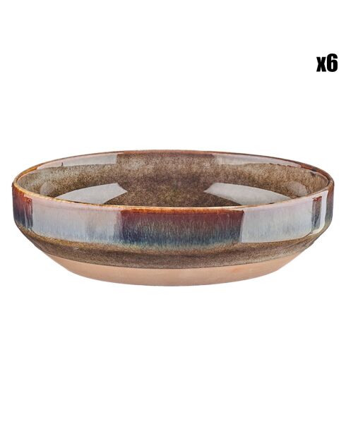 6 Bols Genesis marron volcanique - 45 cl