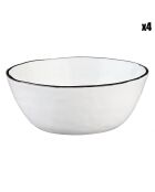 4 Bols en Grès Pure blanc neige - 100 cL