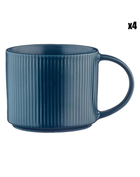 4 Mugs Scandi bleu marine - 50 cl