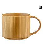 4 Mugs Scandi jaune ocre - 50 cl