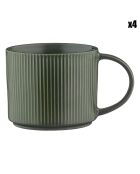 4 Mugs Scandi vert olive - 50 cl