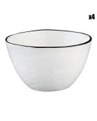 4 Bols en Grès Pure blanc neige  - 28 Pièces