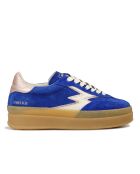 Sneakers en Cuir Double Club bleu roi