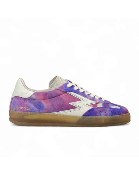 Sneakers en cuir Club violet/multicolore
