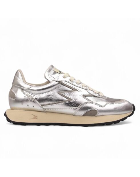 Sneakers en Cuir Hype deluxe argentées