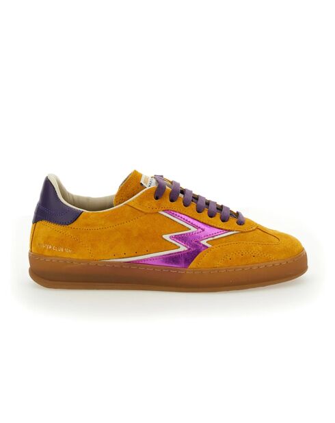 Sneakers en cuir Club orange/violet irisé