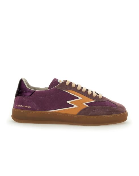 Sneakers en cuir Club violet/miel