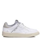 Sneakers en Cuir Detail Squad blanches