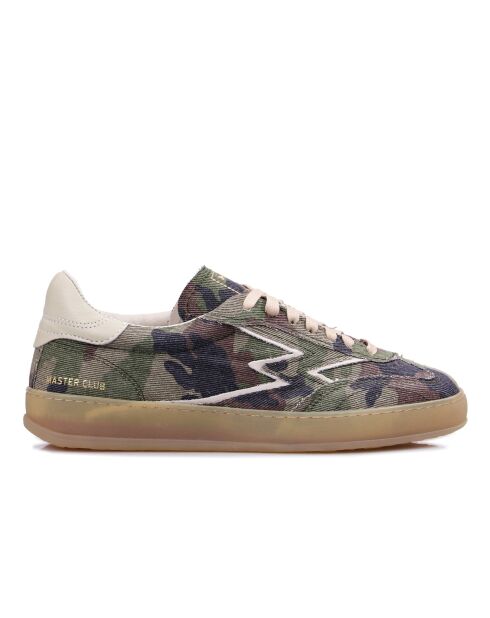 Sneakers en Velours de Cuir Club camouflage