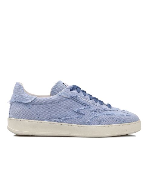 Sneakers en Velours de Cuir bleu