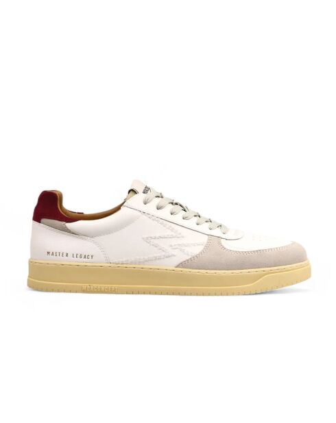 Sneakers en cuir Legacy blanc/bordeaux