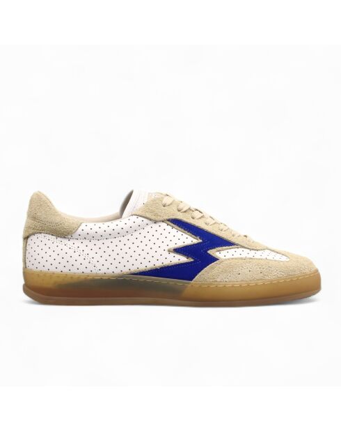 Sneakers en cuir Club blanc/bleu