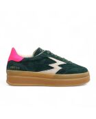 Sneakers en Cuir Double Club vert