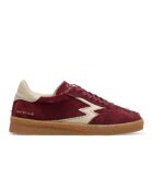 Burgundy Club sneakers van leer