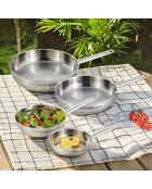 Poêle induction argentée - D.20 cm