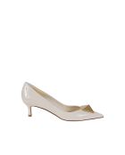 Escarpins à clous maxi crème