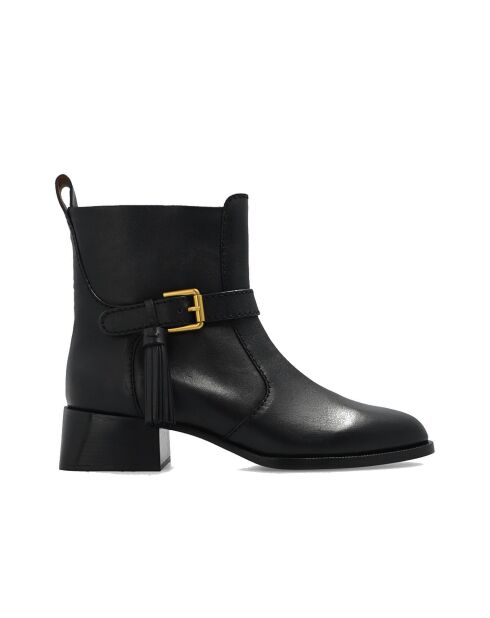Bottines en cuir Lory noires