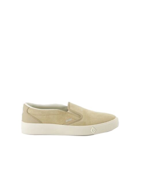 Baskets en cuir à enfiler beiges