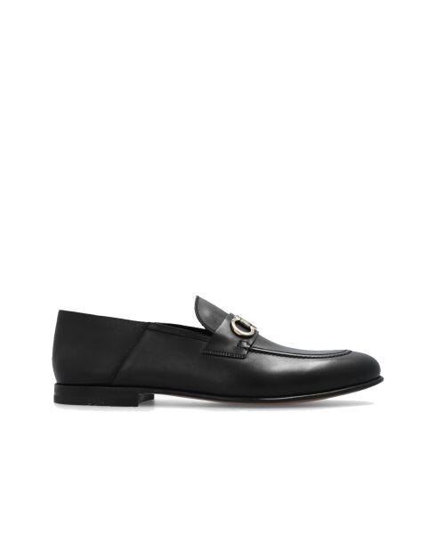 Mocassins en cuir Gin noirs